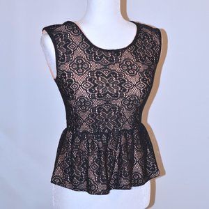 3/$25 Moon Collection Sleeveless Lace Top
